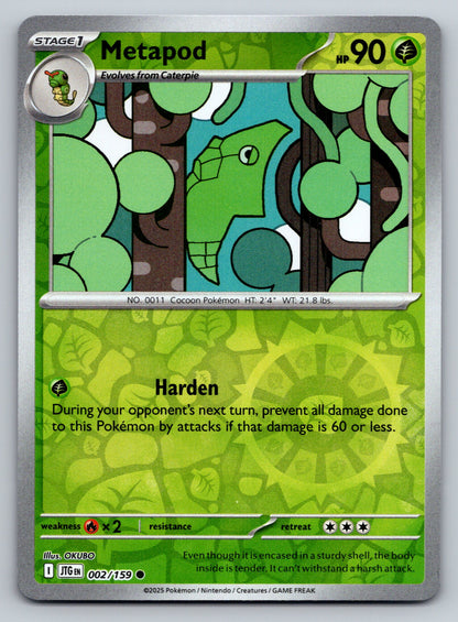 SV09: Journey Together #002/159 Metapod Reverse Holo