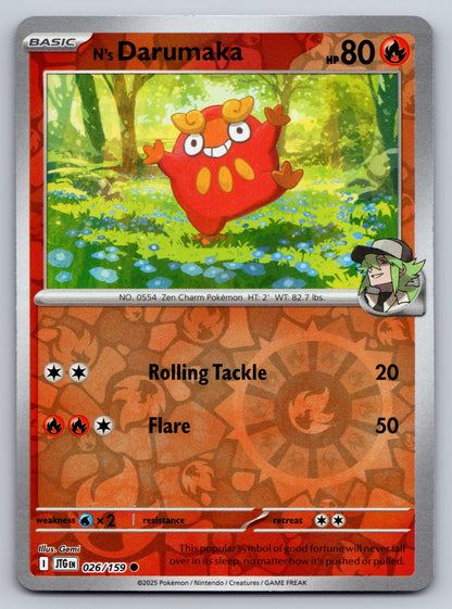 SV09: Journey Together #026/159 N's Darumaka Reverse Holo