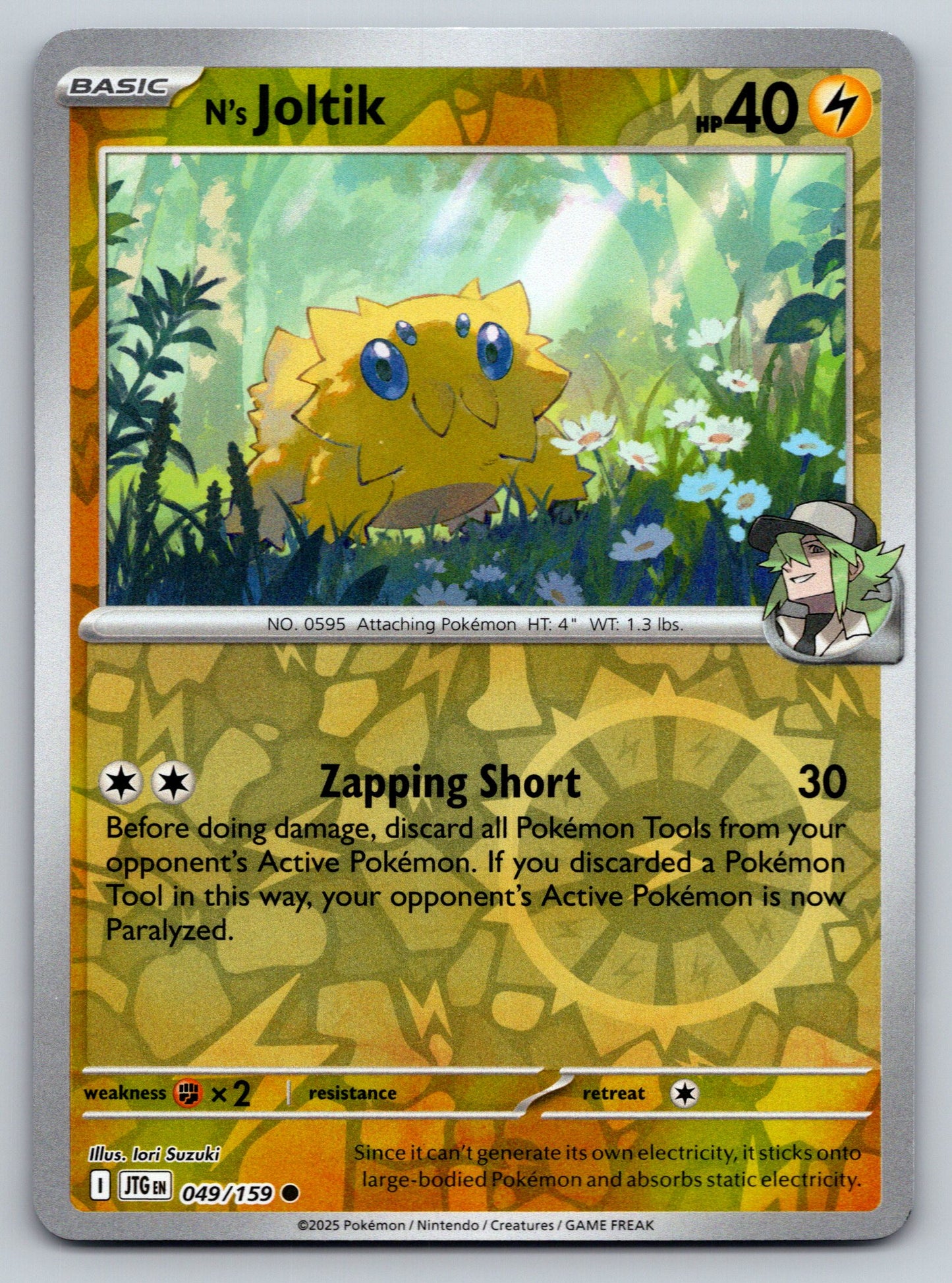 SV09: Journey Together #049/159 N's Joltik Reverse Holo