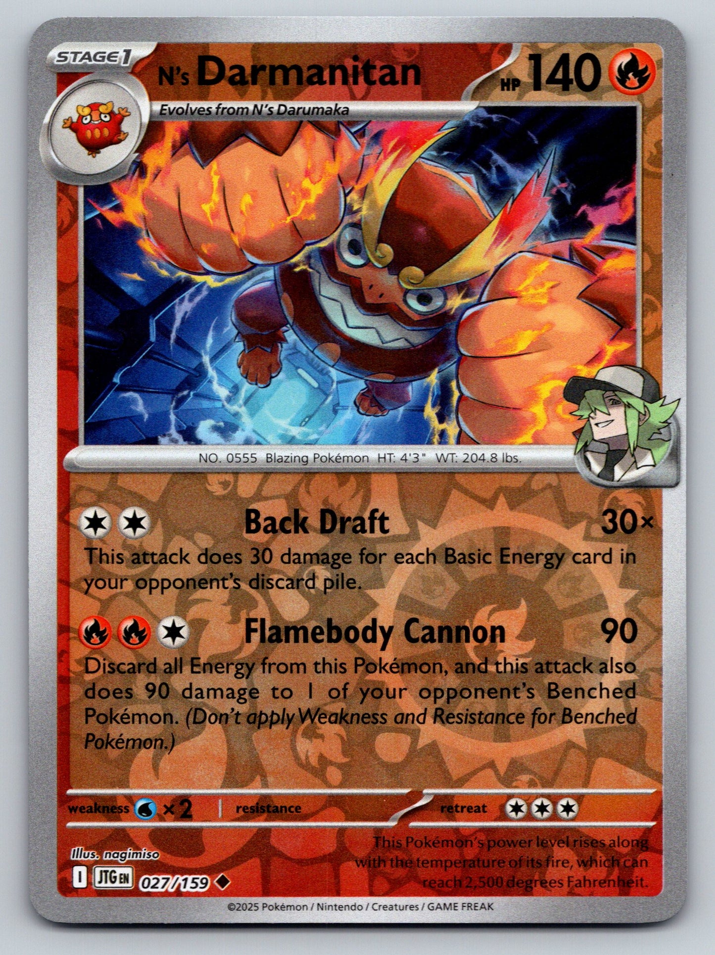 SV09: Journey Together #027/159 N's Darmanitan Reverse Holo