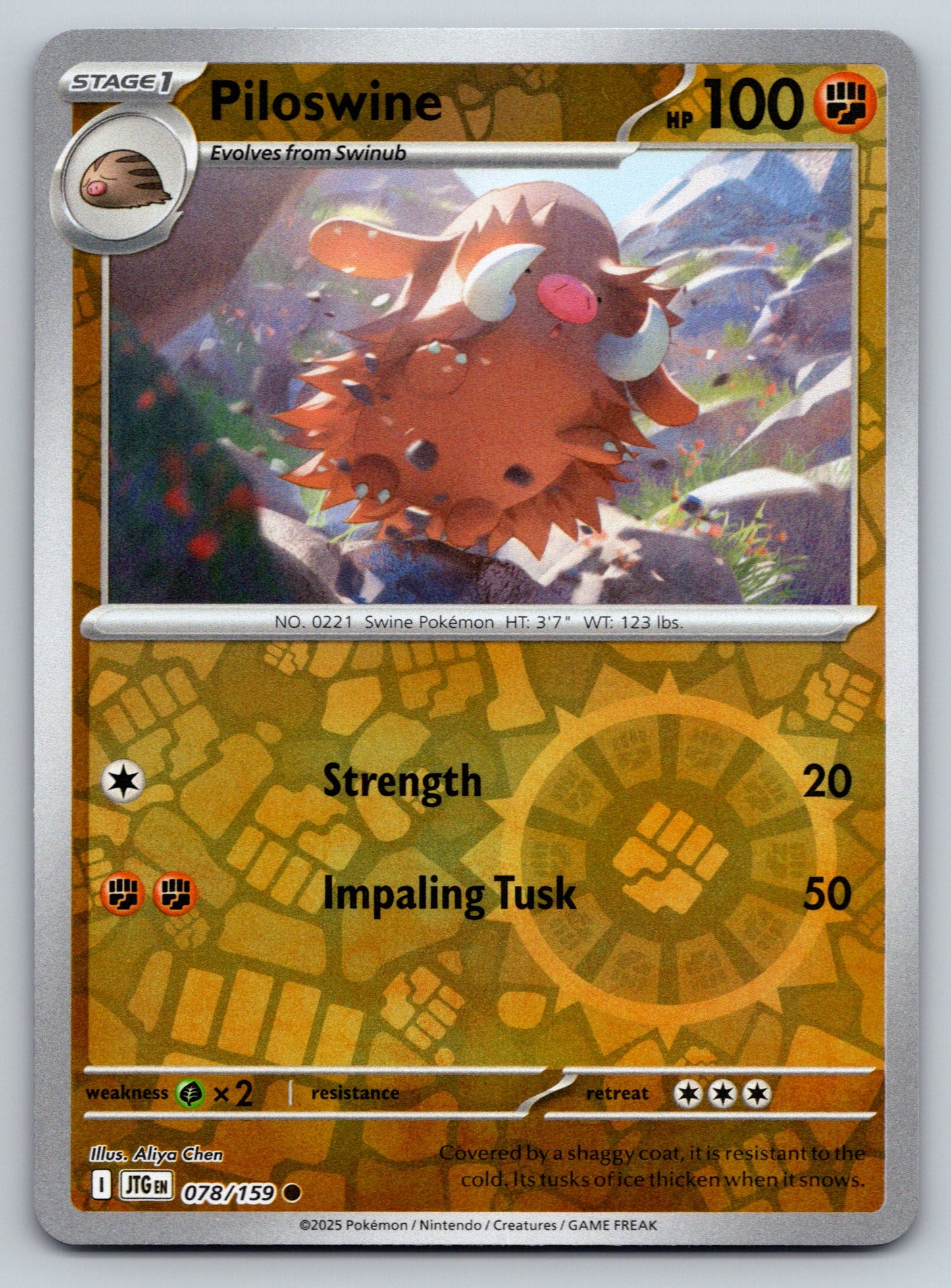 SV09: Journey Together #078/159 Piloswine Reverse Holo