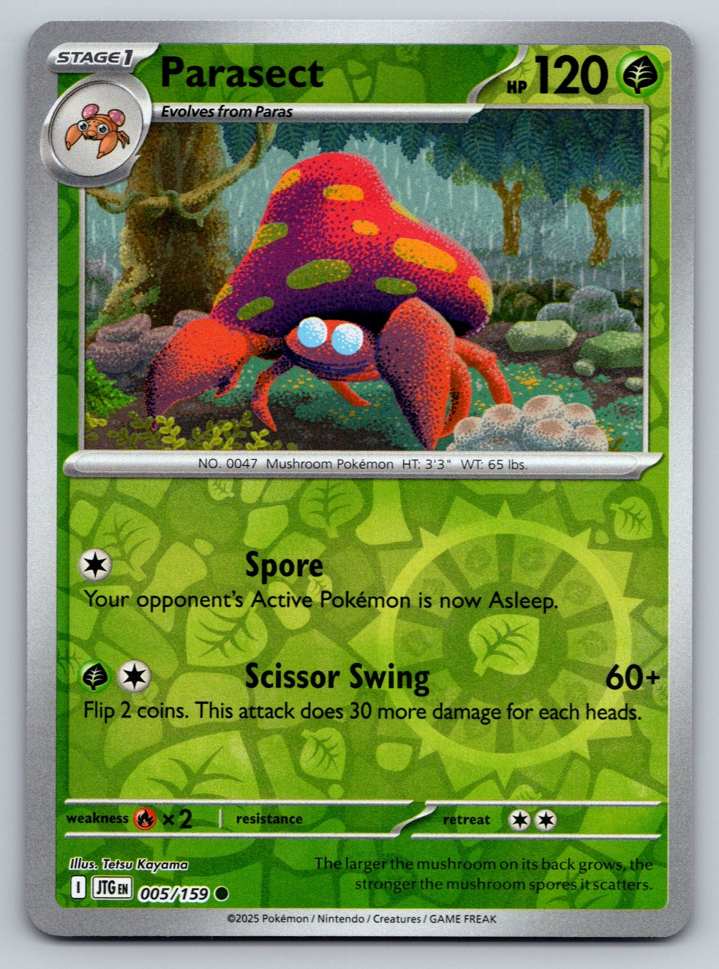 SV09: Journey Together #005/159 Parasect Reverse Holo