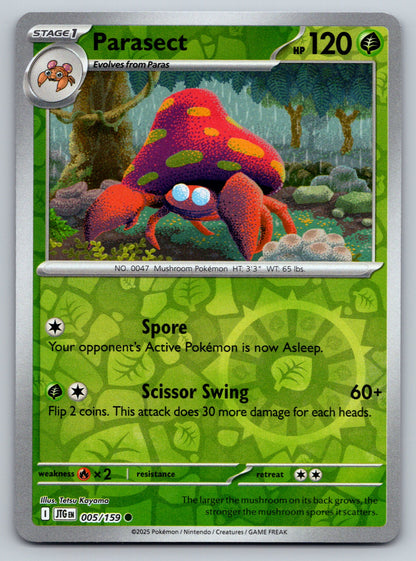 SV09: Journey Together #005/159 Parasect Reverse Holo