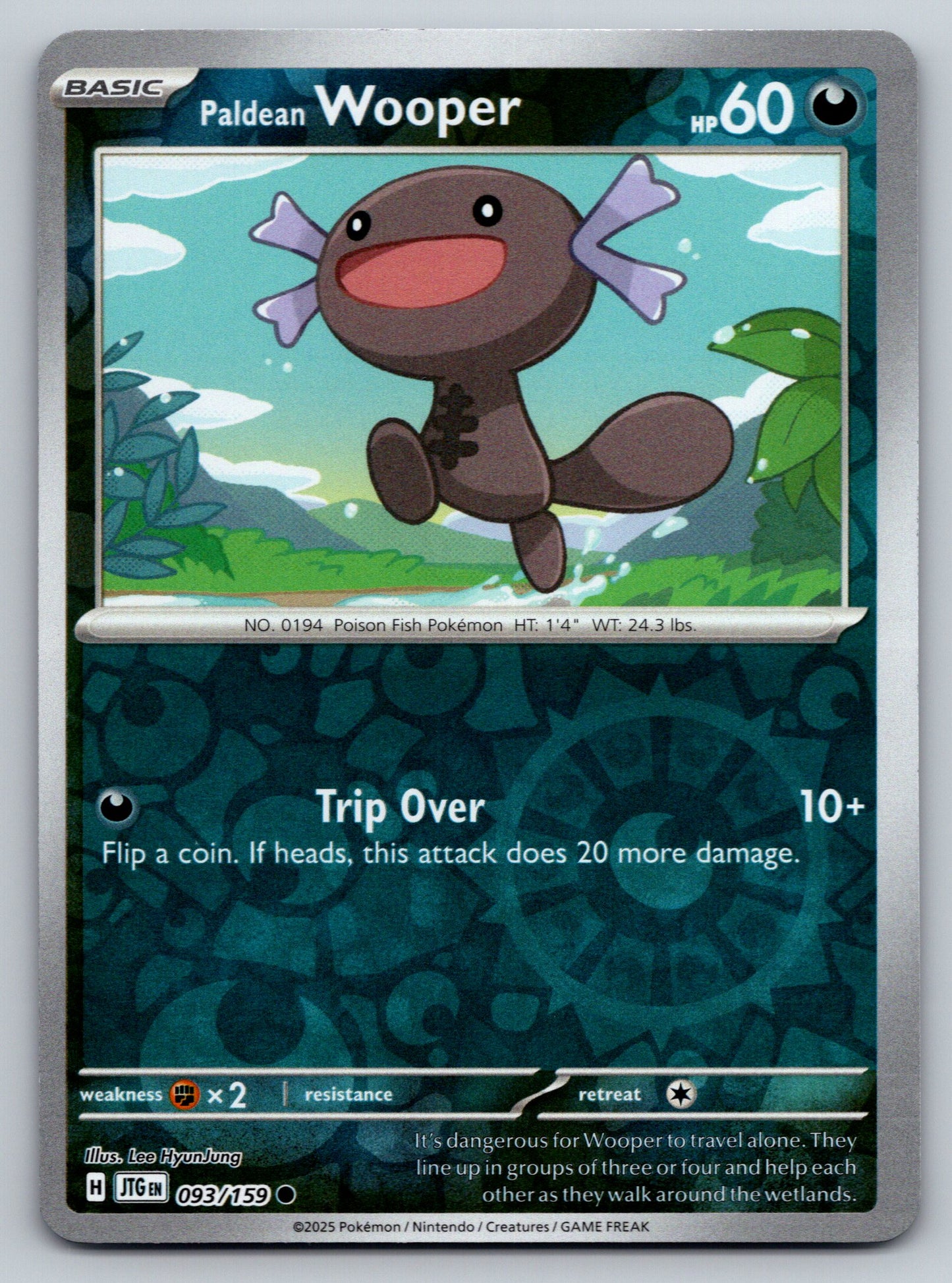 SV09: Journey Together #093/159 Paldean Wooper Reverse Holo