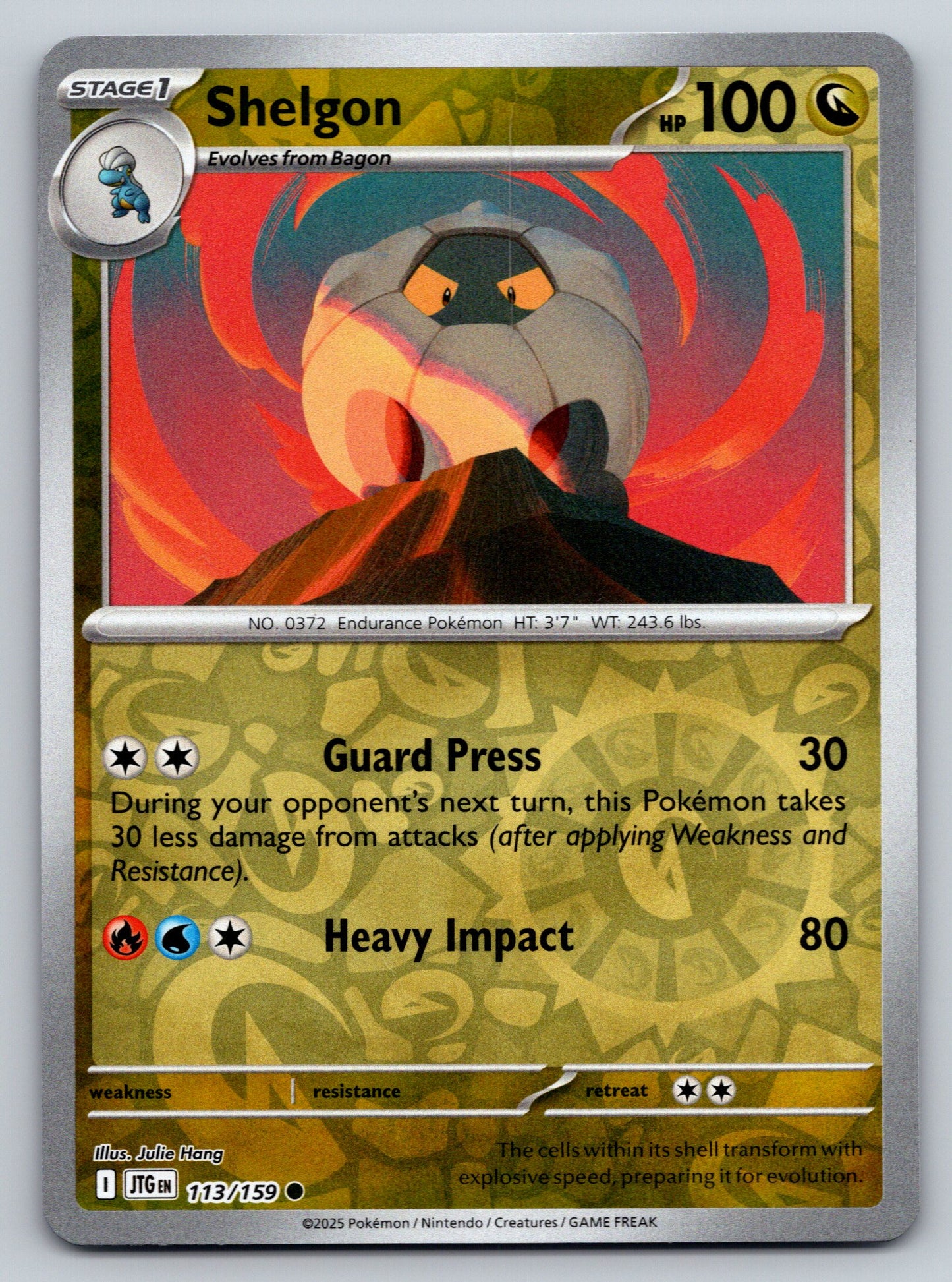 SV09: Journey Together #113/159 Shelgon Reverse Holo
