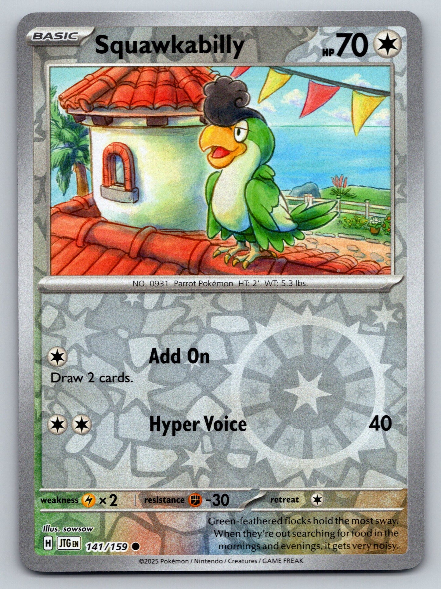 SV09: Journey Together #141/159 Squawkabilly Reverse Holo