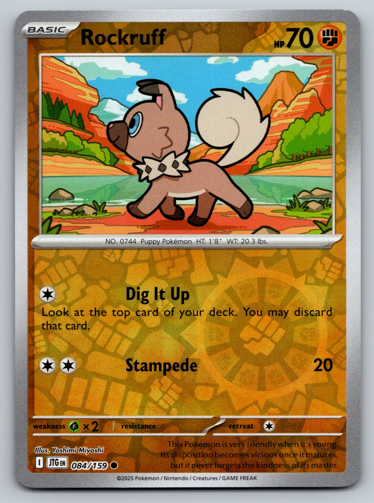 SV09: Journey Together #084/159 Rockruff Reverse Holo