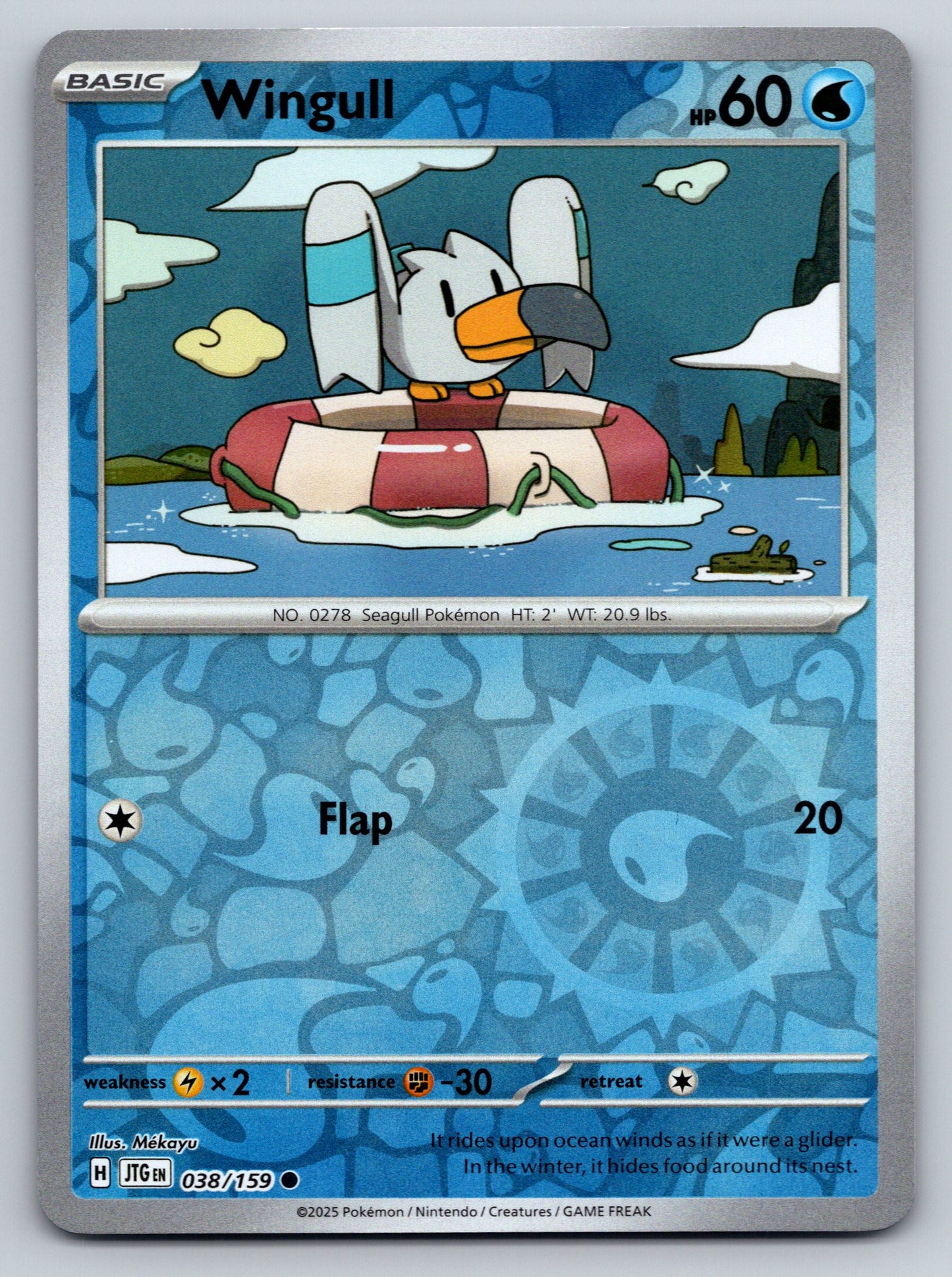 SV09: Journey Together #038/159 Wingull Reverse Holo