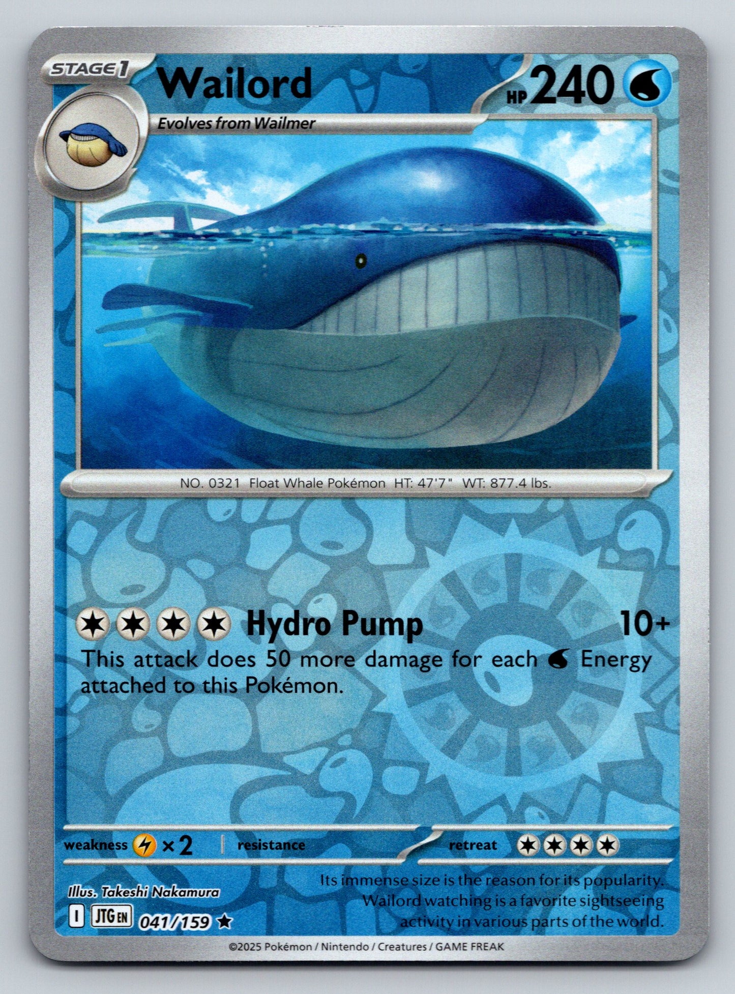 SV09: Journey Together #041/159 Wailord Reverse Holo