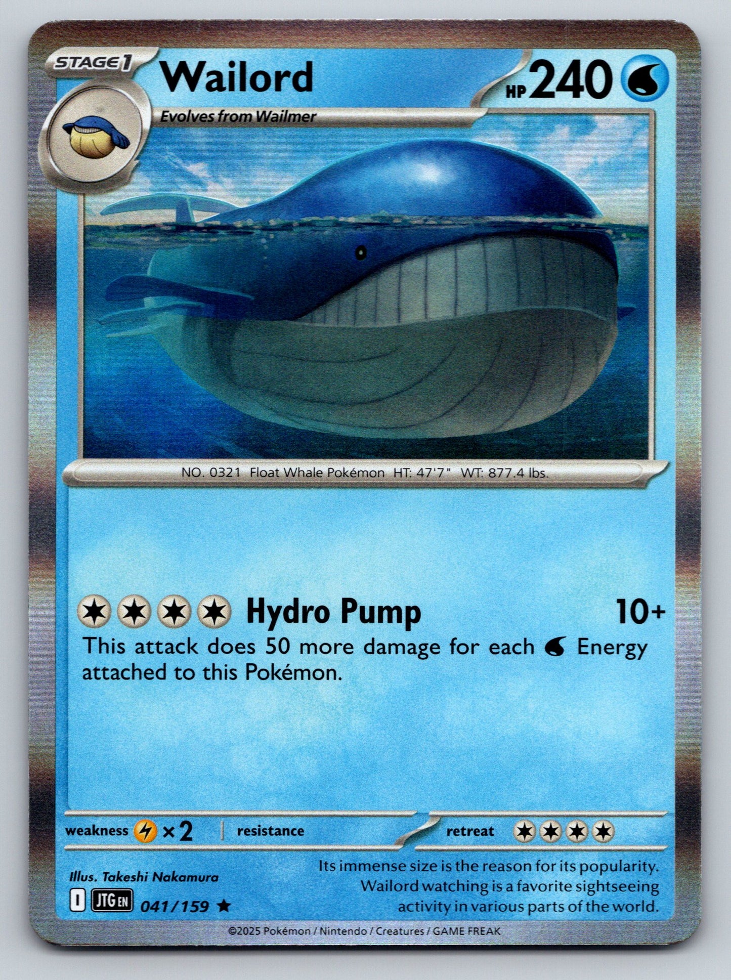 SV09: Journey Together #041/159 Wailord holo