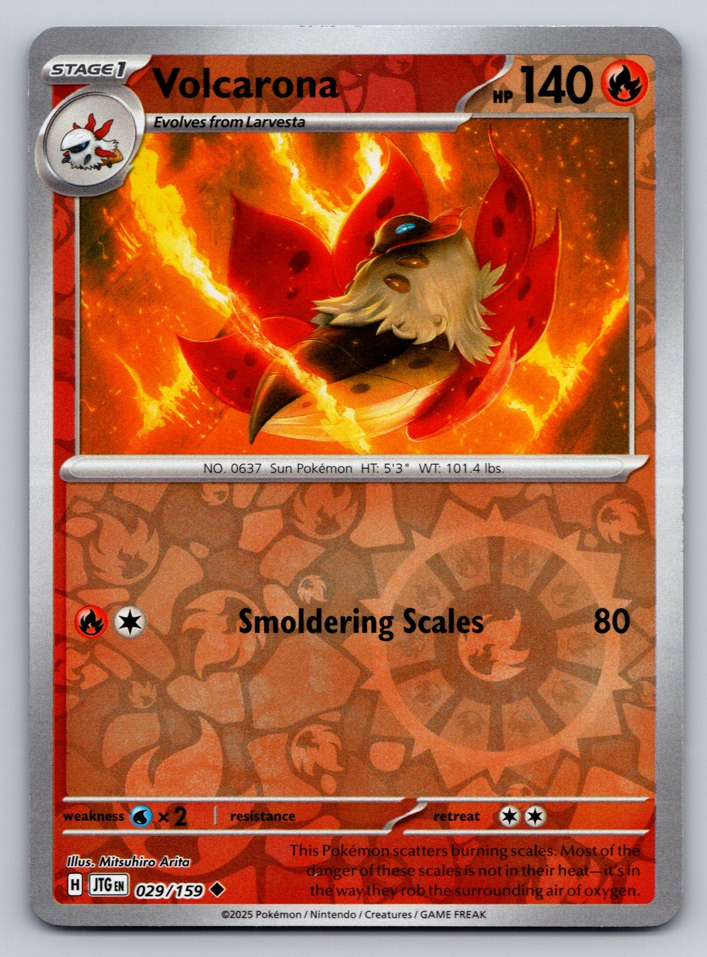 SV09: Journey Together #029/159 Volcarona Reverse Holo