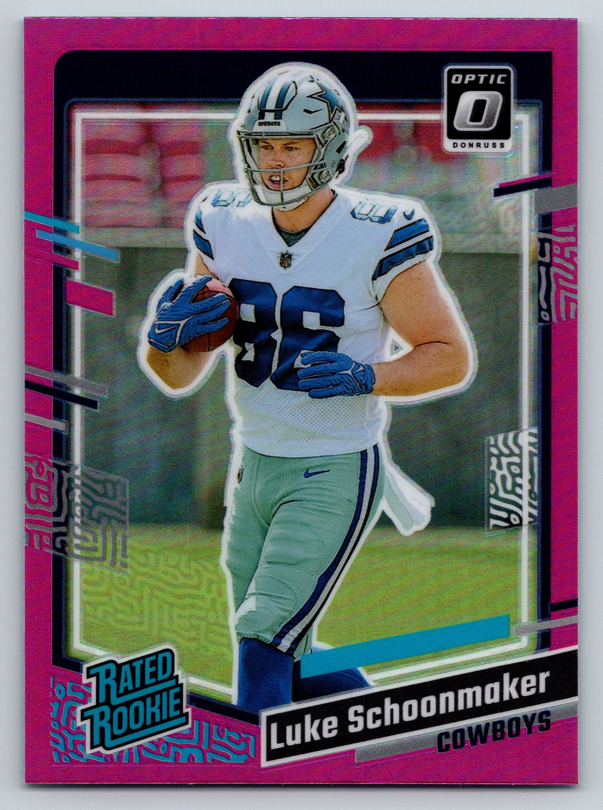 2023 Donruss #325 Luke Schoonmaker Optic Rated Rookie Preview Pink Prizm