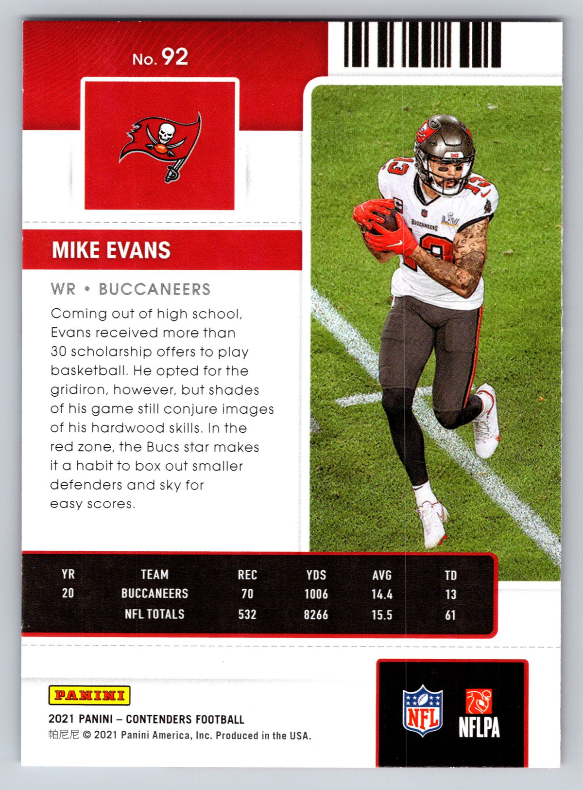 2021 Panini Contenders #92 Mike Evans