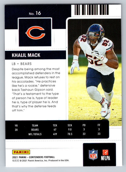2021 Panini Contenders #16 Khalil Mack