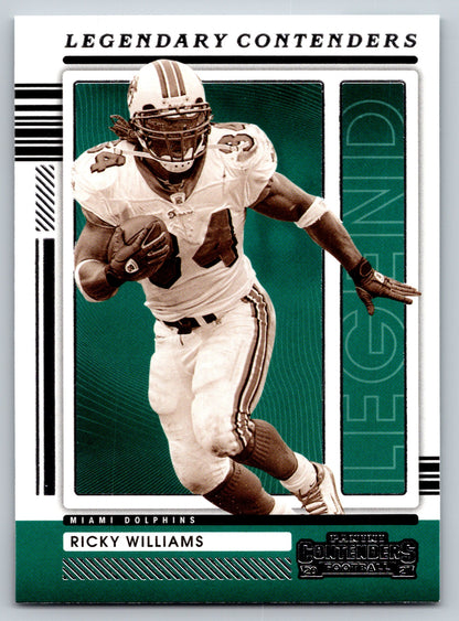 2021 Panini Contenders #LGD-RWI Ricky Williams Legendary Contenders