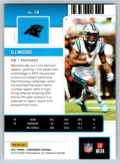 2021 Panini Contenders #14 DJ Moore