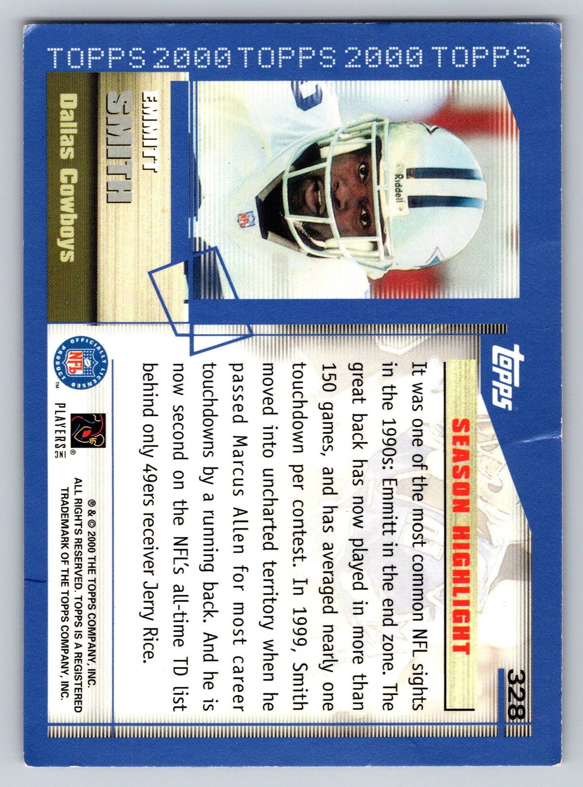 2000 Topps #328 Emmitt Smith