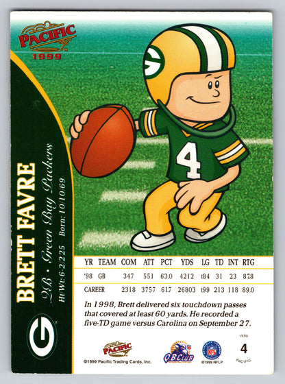 1999 Pacific Backyard Football #4 Brett Favre