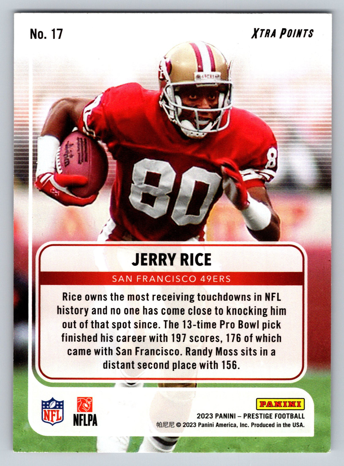 2023 Panini Prestige #17 Jerry Rice For the Record