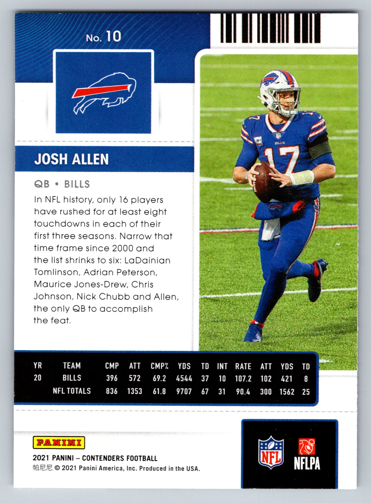 2021 Panini Contenders #10 Josh Allen