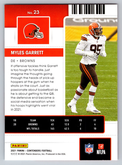 2021 Panini Contenders #23 Myles Garrett