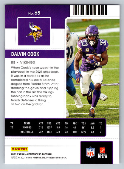 2021 Panini Contenders #65 Dalvin Cook