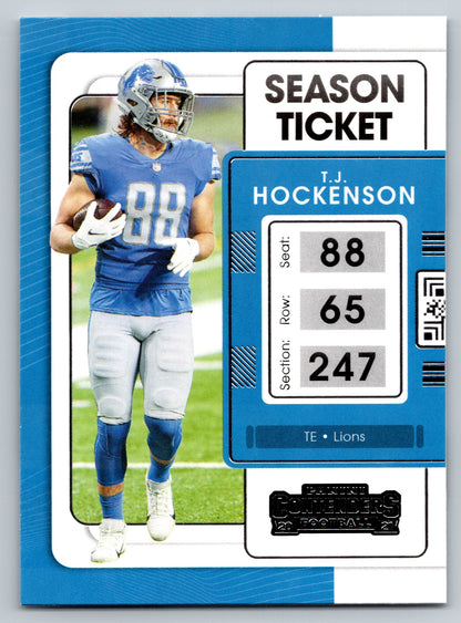 2021 Panini Contenders #33 T.J. Hockenson