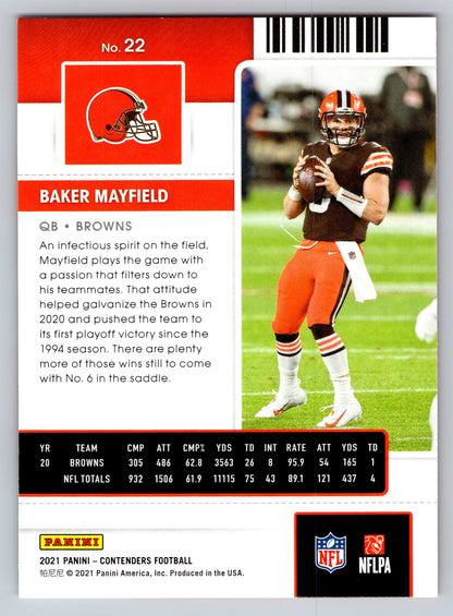 2021 Panini Contenders #22 Baker Mayfield