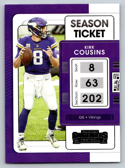 2021 Panini Contenders #64 Kirk Cousins