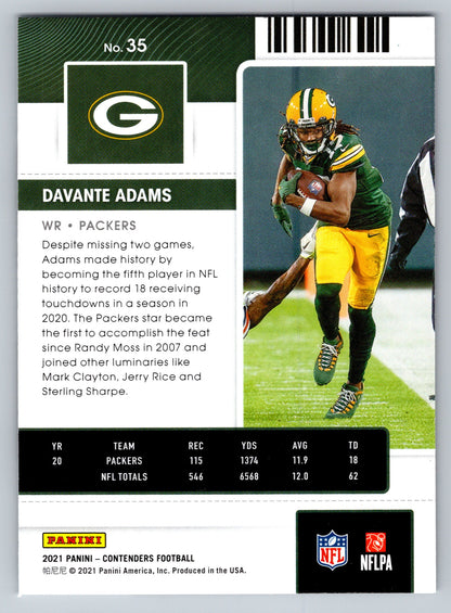 2021 Panini Contenders #35 Davante Adams