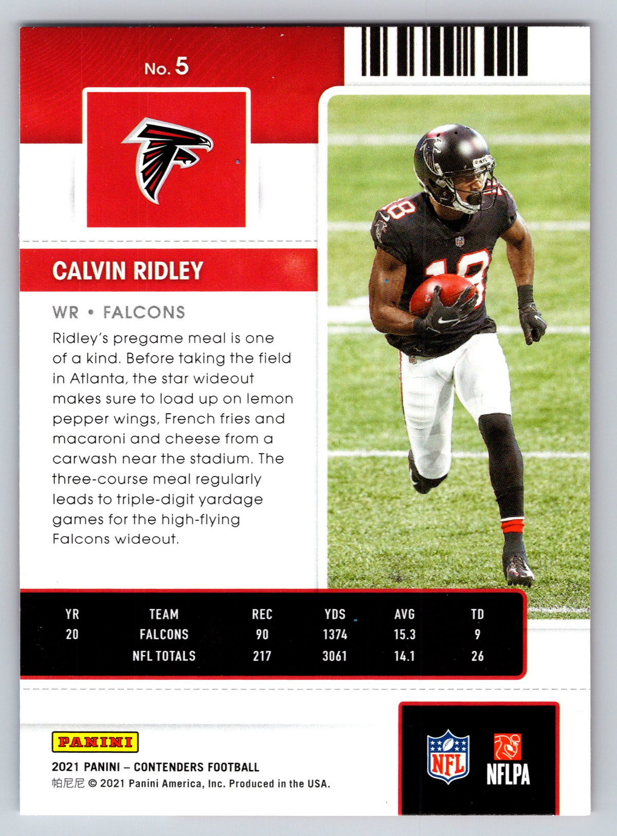 2021 Panini Contenders #5 Calvin Ridley