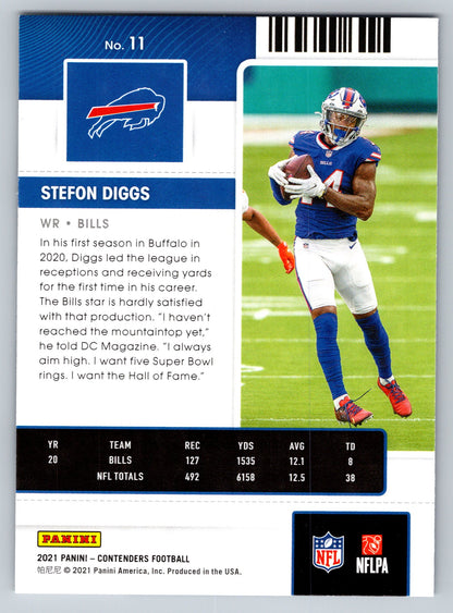 2021 Panini Contenders #11 Stefon Diggs