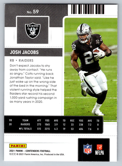 2021 Panini Contenders #59 Josh Jacobs