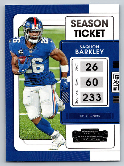 2021 Panini Contenders #74 Saquon Barkley