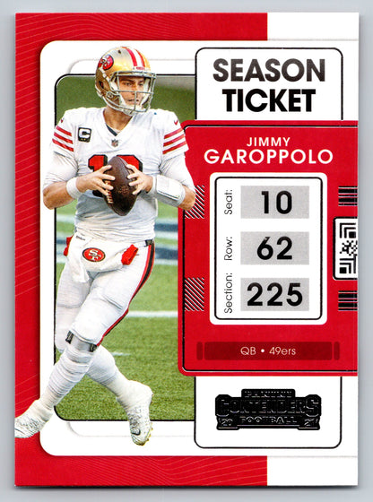 2021 Panini Contenders #88 Jimmy Garoppolo