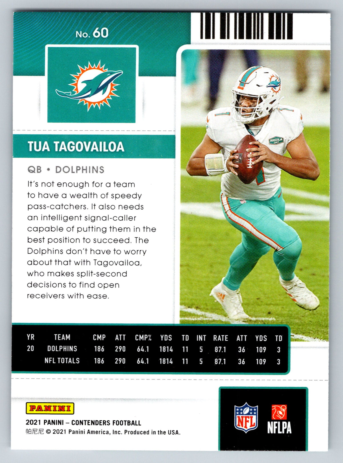2021 Panini Contenders #60 Tua Tagovailoa