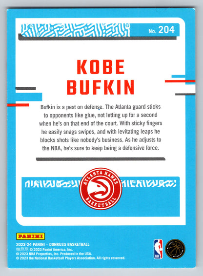 2023-24 Donruss #204 Kobe Bufkin