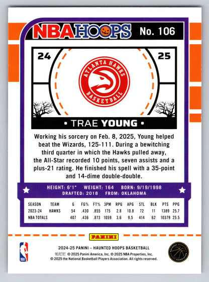 2024-25 Hoops Haunted Hoops #106 Trae Young