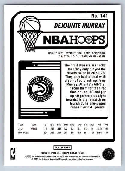 2023-24 Hoops #141 Dejounte Murray