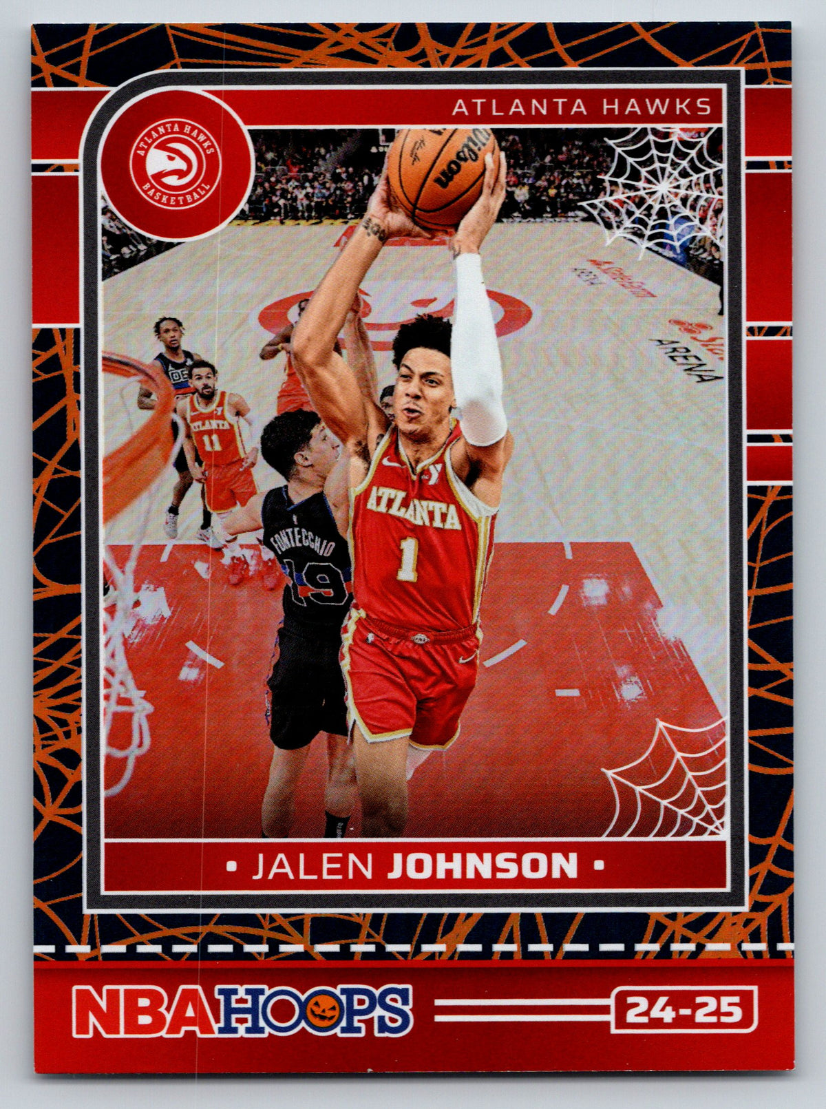 2024-25 Hoops Haunted Hoops #228 Jalen Johnson Holo Webs