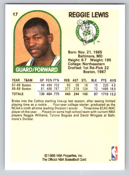 1989-90 Hoops #17 Reggie Lewis