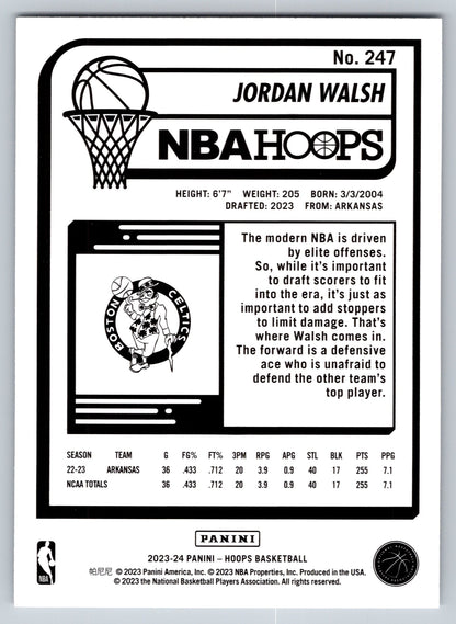 2023-24 Hoops #247 Jordan Walsh