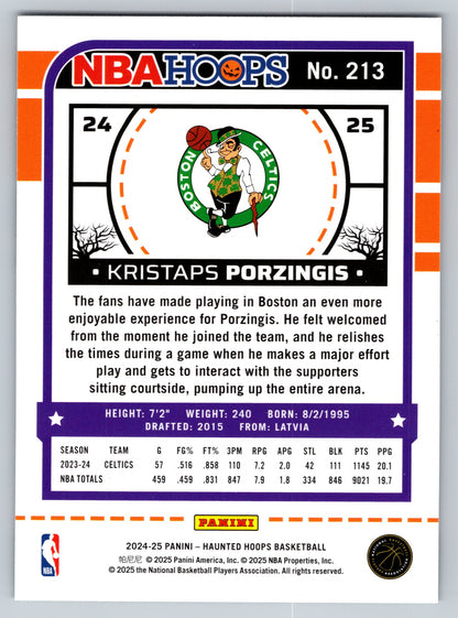 2024-25 Hoops Haunted Hoops #213 Kristaps Porzingis