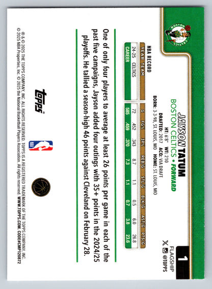 2025-26 Topps #1 Jayson Tatum