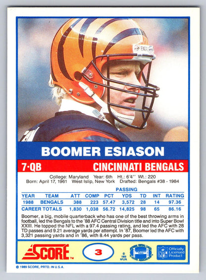 1989 Score #3 Boomer Esiason