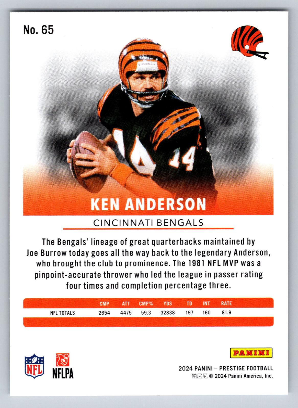 2024 Panini Prestige #65 Ken Anderson