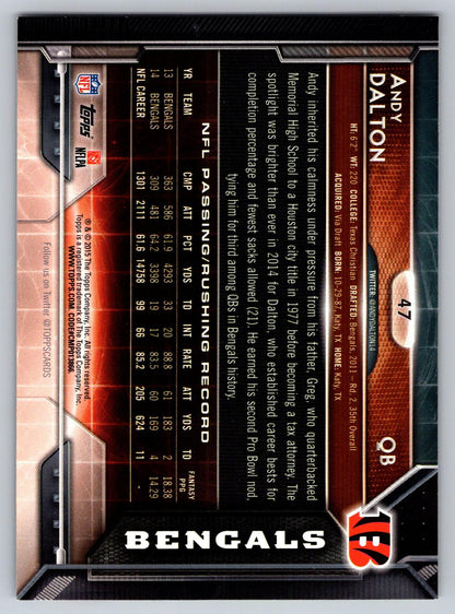 2015 Topps #47 Andy Dalton