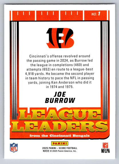 2025 Score #1 Joe Burrow League Leaders