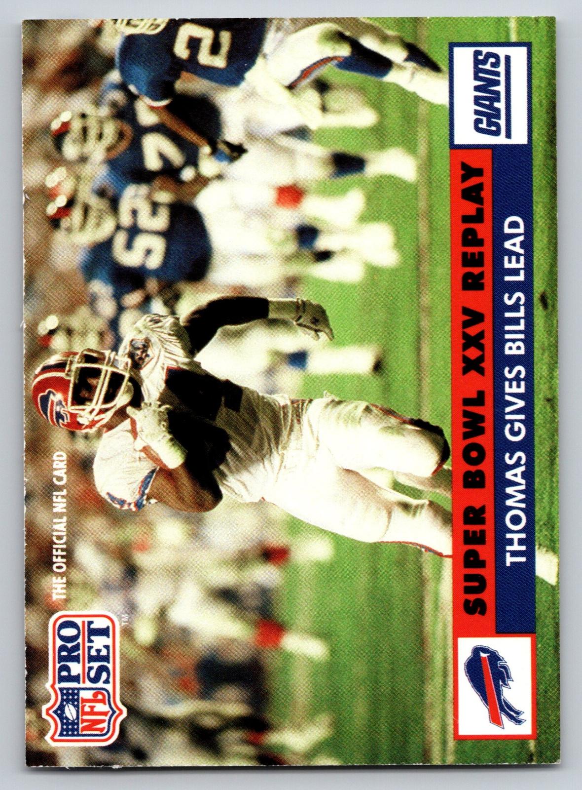 1991 Pro Set #52 Thomas Gives Bills Lead SBXXV
