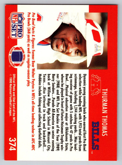 1990 Pro Set #374 Thurman Thomas